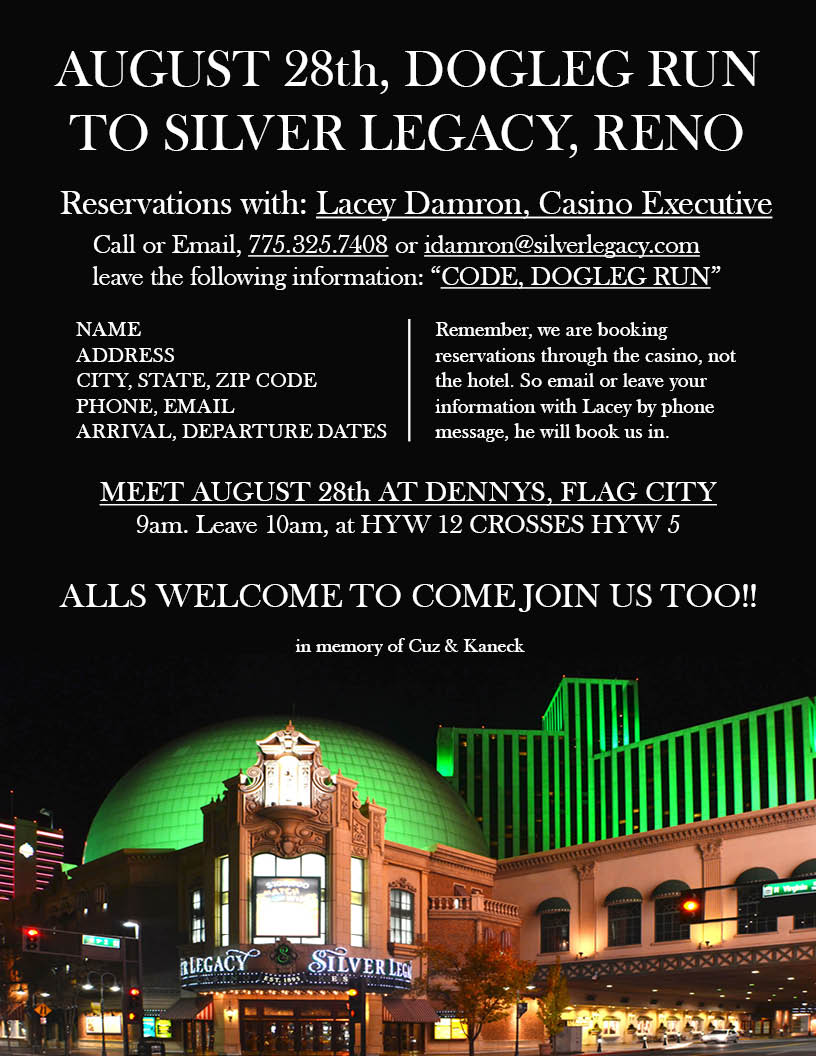 a flier for the Dogleg Run to Silver Legacy 2021 event